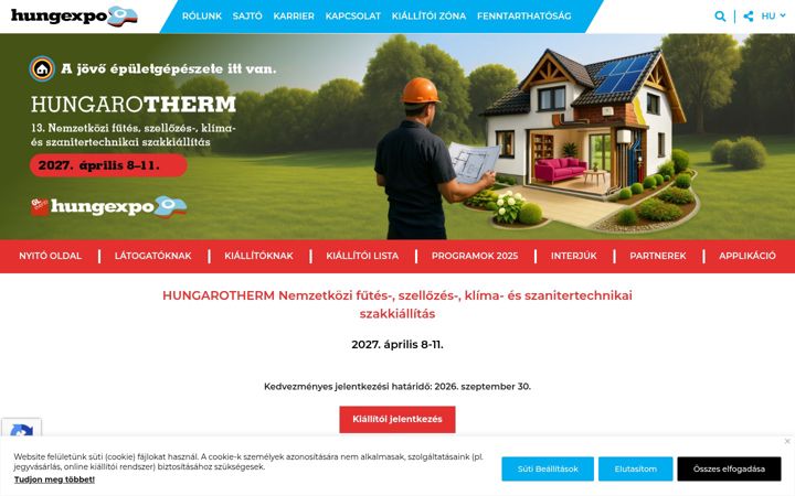 Screenshot of hungarotherm.hu