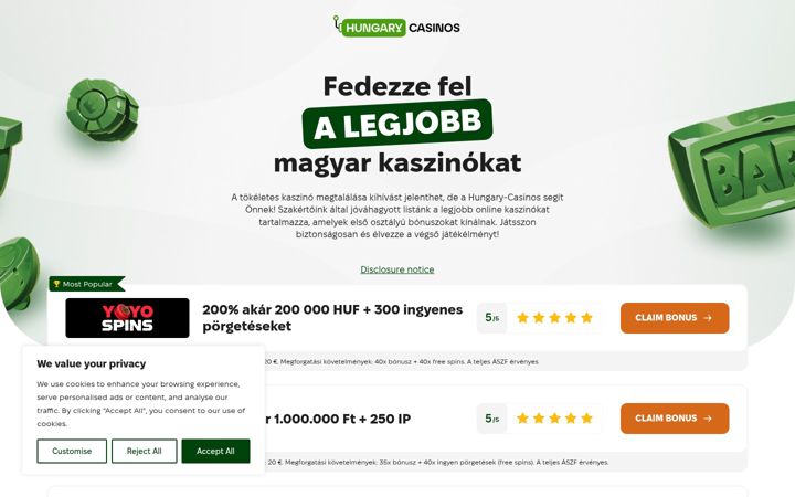 Screenshot of hungary-casinos.com