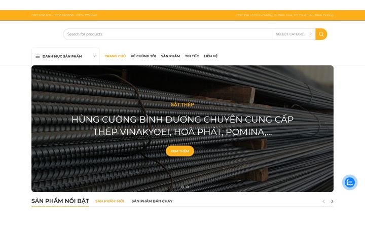Screenshot of hungcuongbinhduong.com