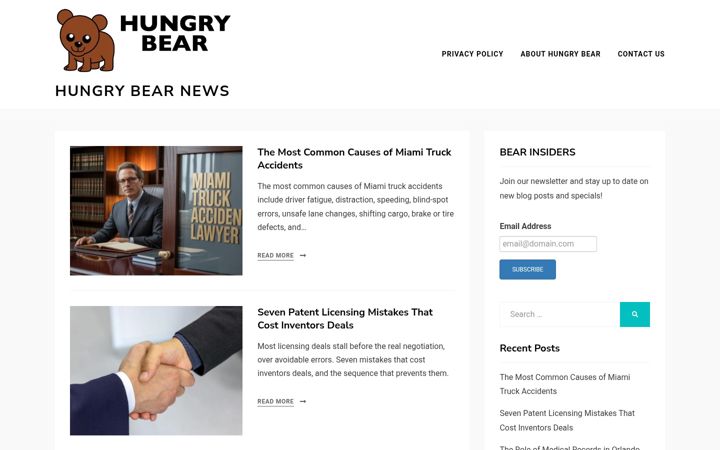 Screenshot of hungrybear.net
