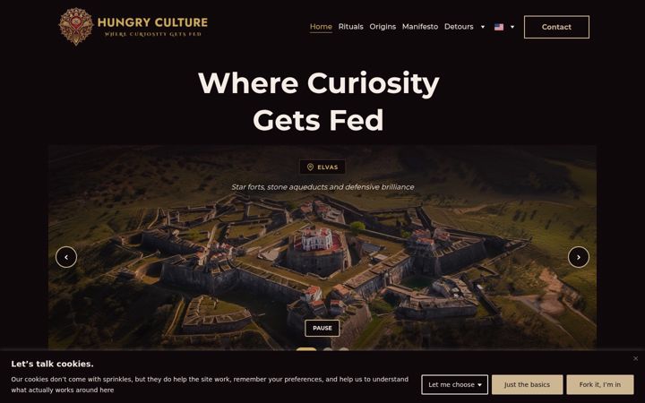 Screenshot of hungryculture.com