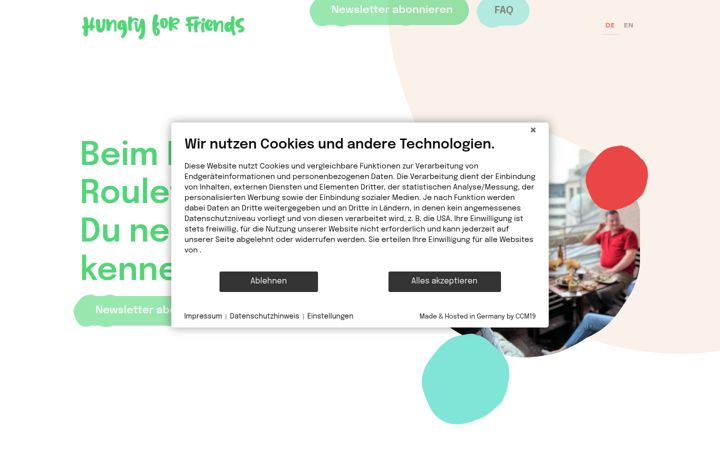 Screenshot of hungryforfriends.org