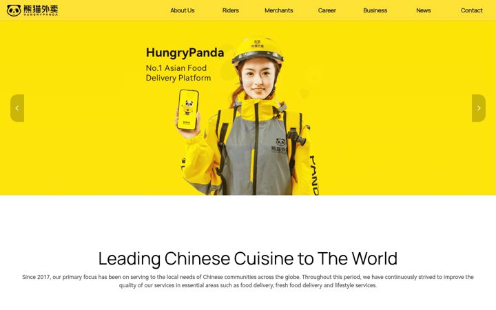 Screenshot of hungrypanda.co