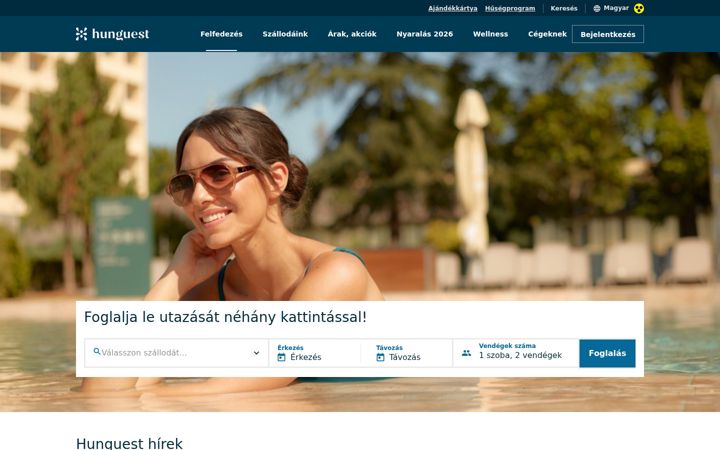 Screenshot of hunguesthotels.hu
