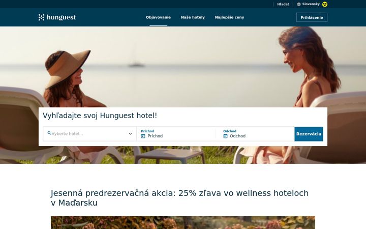 Screenshot of hunguesthotels.sk