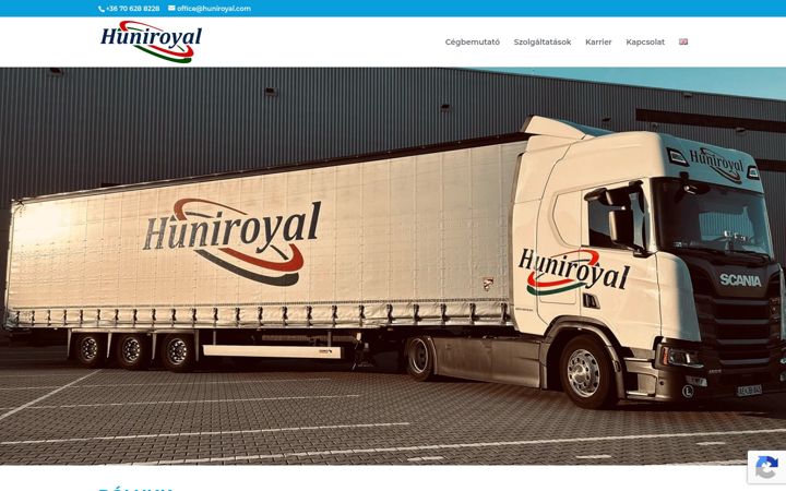Screenshot of huniroyal.com