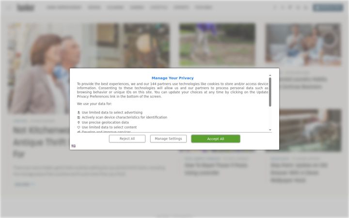 Screenshot stránky hunker.com