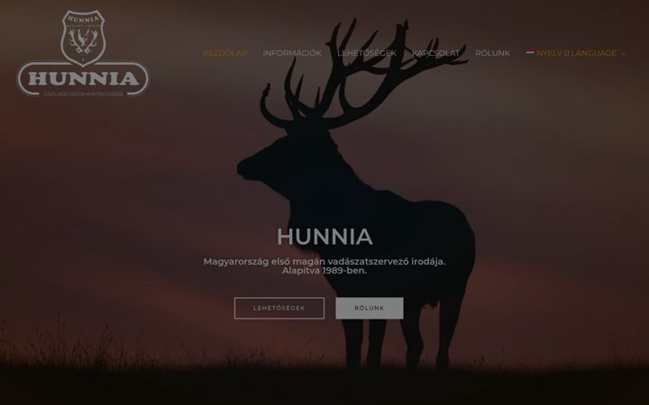 Screenshot of hunniavad.hu