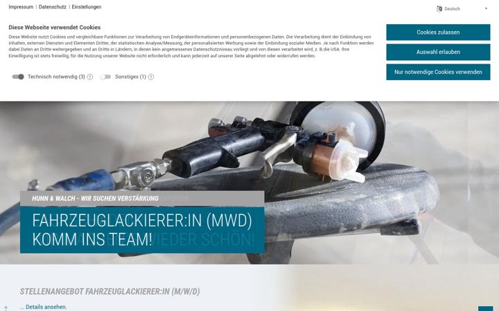 Screenshot of hunnundwalch.de