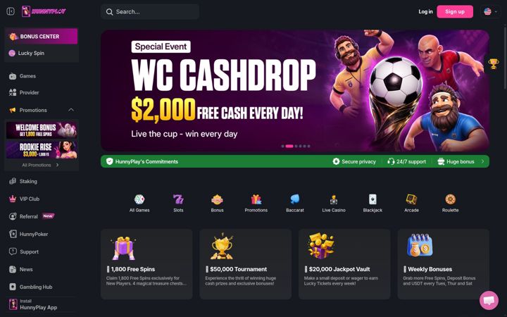 Screenshot of hunnyplay.io