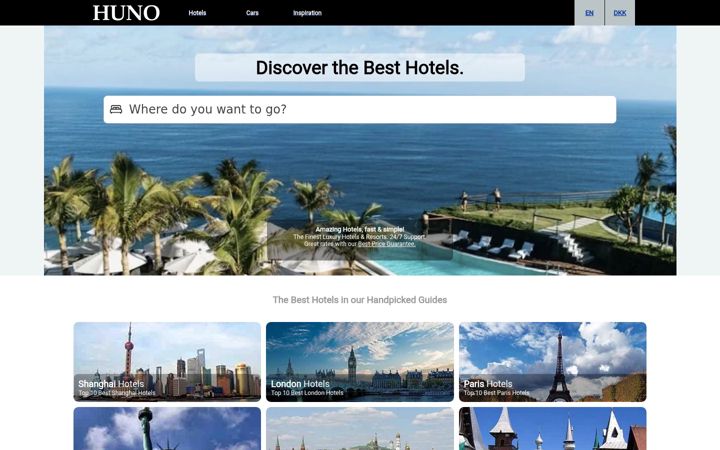 Screenshot of huno.com