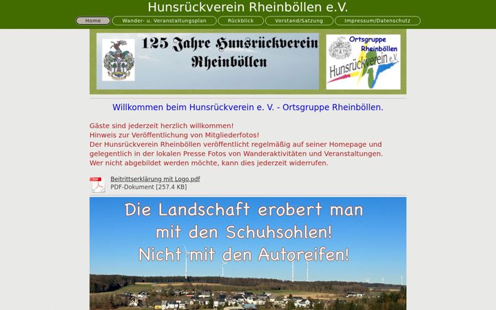 Screenshot of hunsrueckverein-rheinboellen.de