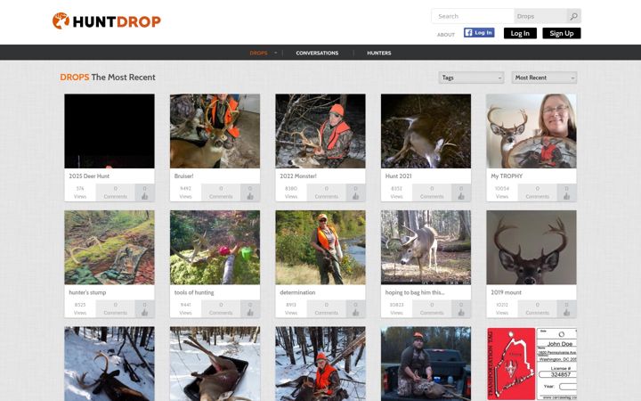 Screenshot of huntdrop.com