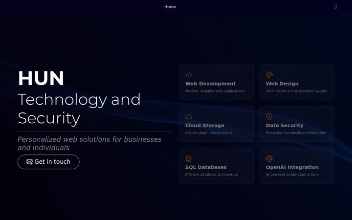 Screenshot of huntechsec.com