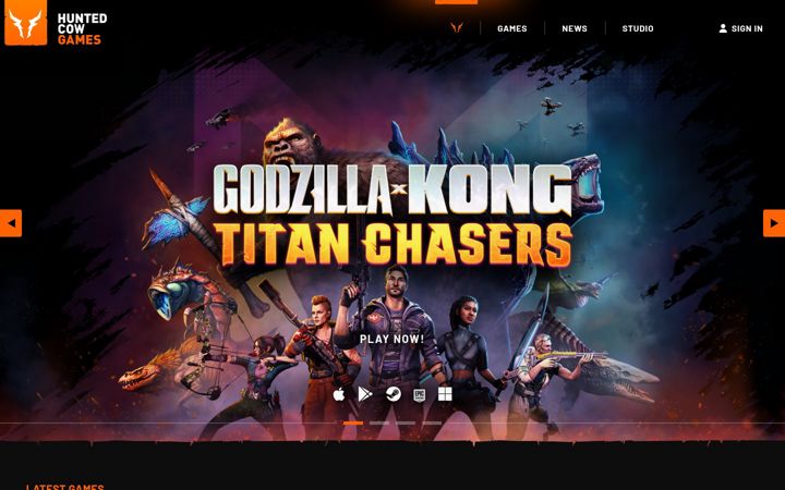 Screenshot of huntedcow.com