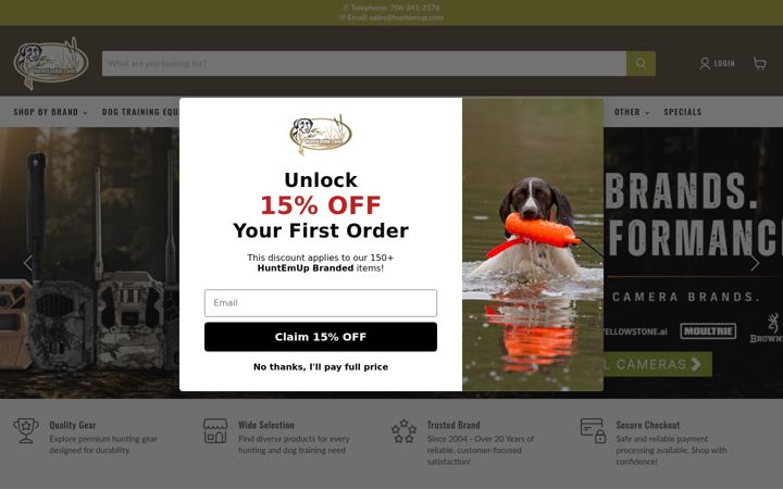 Screenshot of huntemup.com