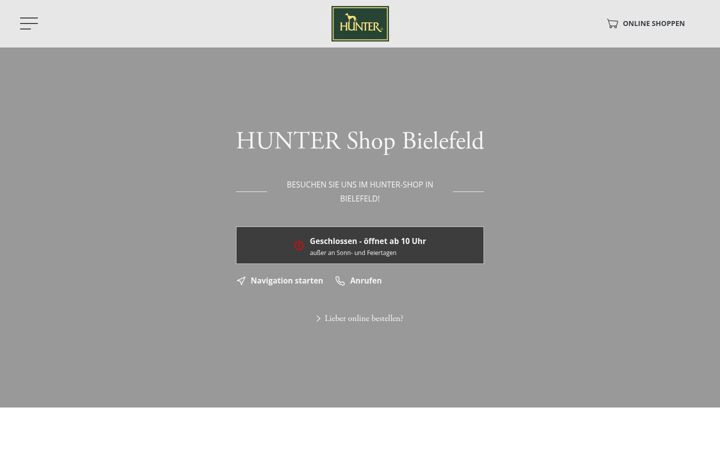 Snímek obrazovky hunter-muenster.de