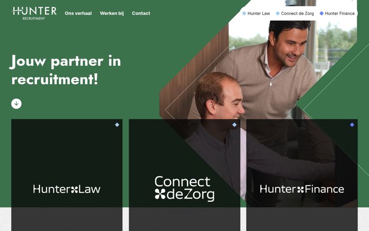Screenshot of hunter-recruitment.nl
