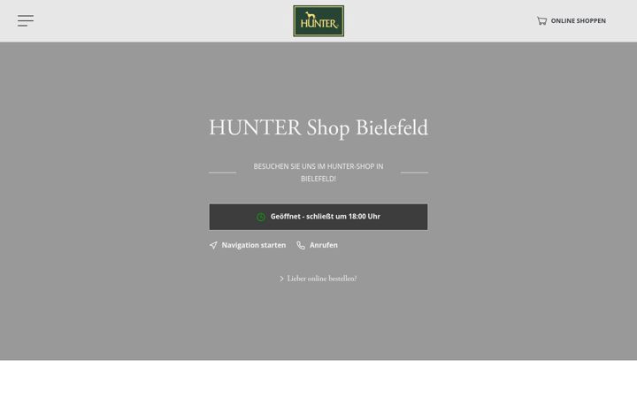 Képernyőkép: hunter-shop.de