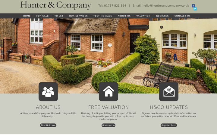 Screenshot of hunterandcompany.co.uk