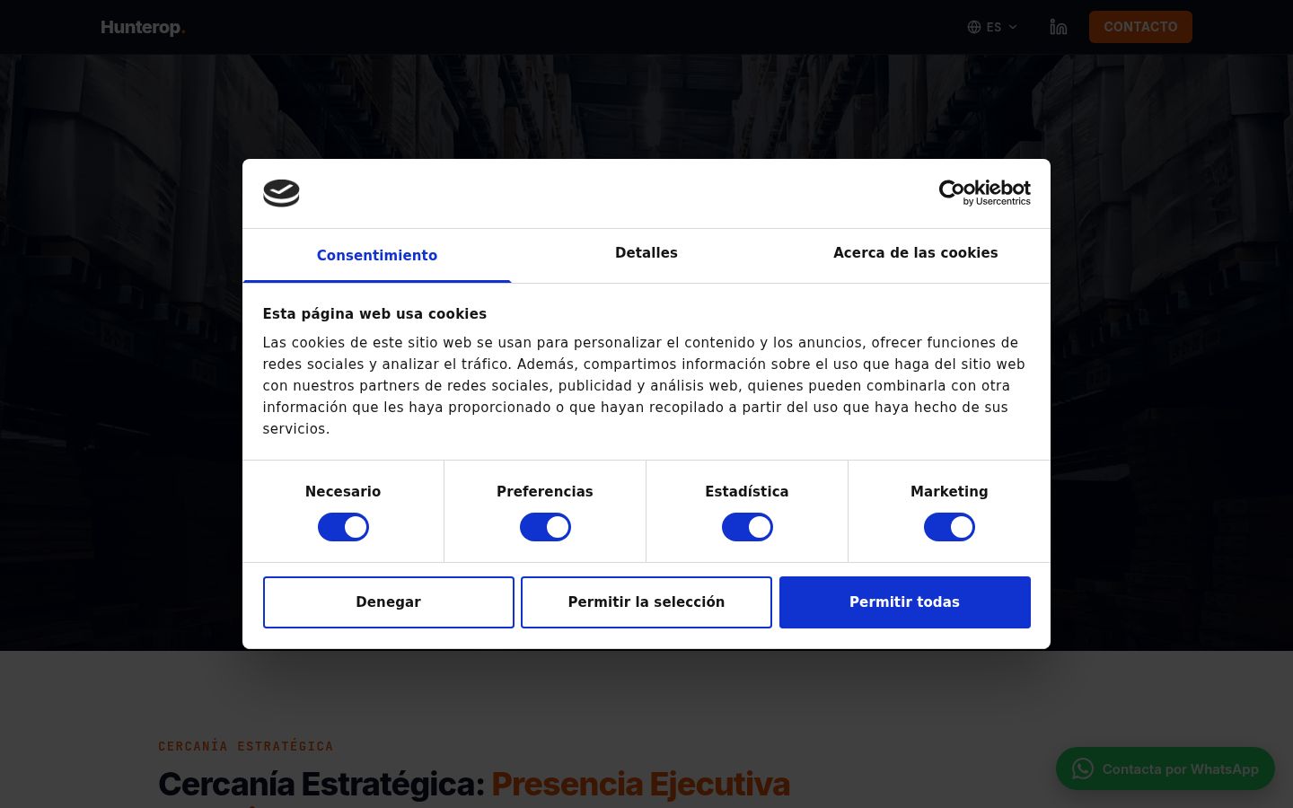 Captură de ecran a bannerului de consimțământ afișat înainte de orice interacțiune
