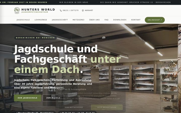 Screenshot of hunters-world.de