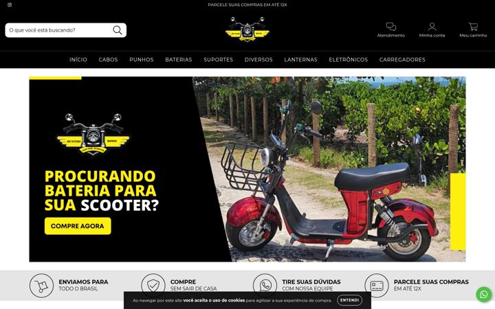 Screenshot of huntersmotos.com.br