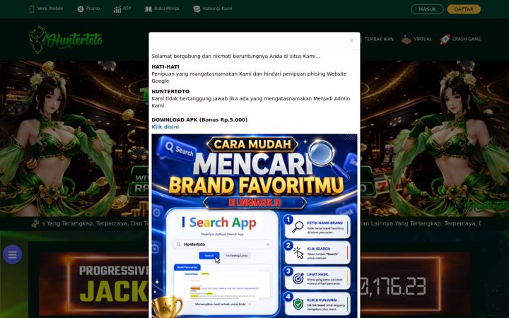 Screenshot of huntertoto-pro.online