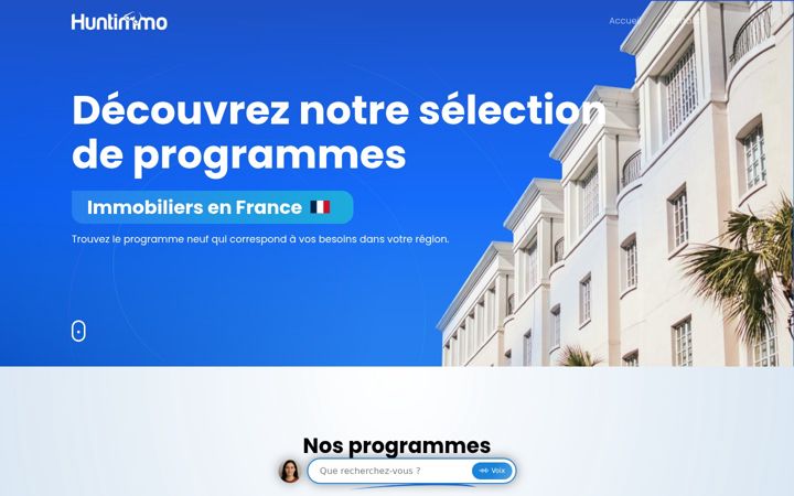 Screenshot of huntimmo.com