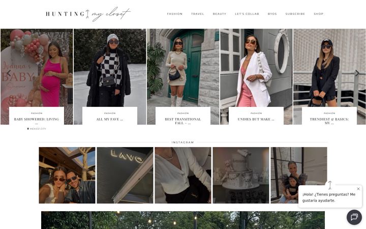 Screenshot of huntingmycloset.com