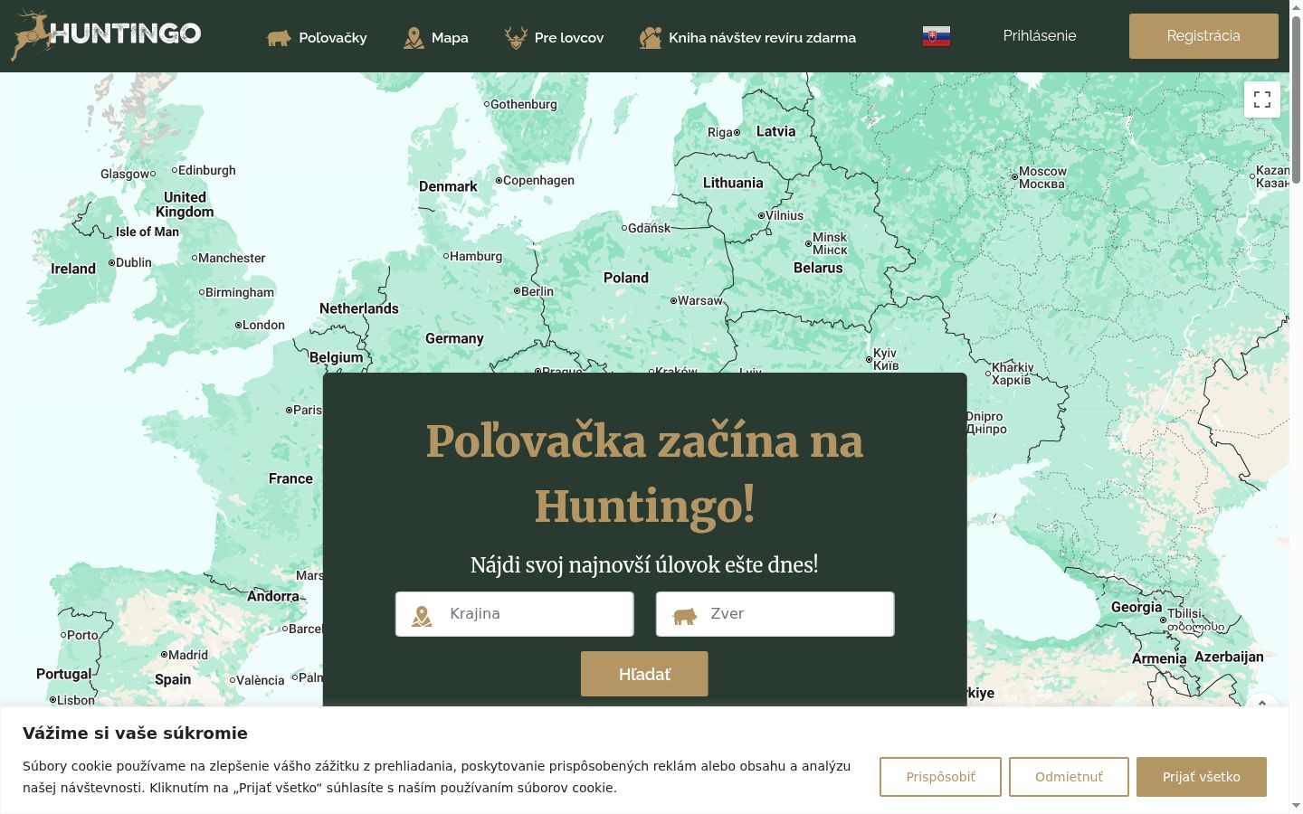 Captură de ecran a bannerului de consimțământ afișat înainte de orice interacțiune