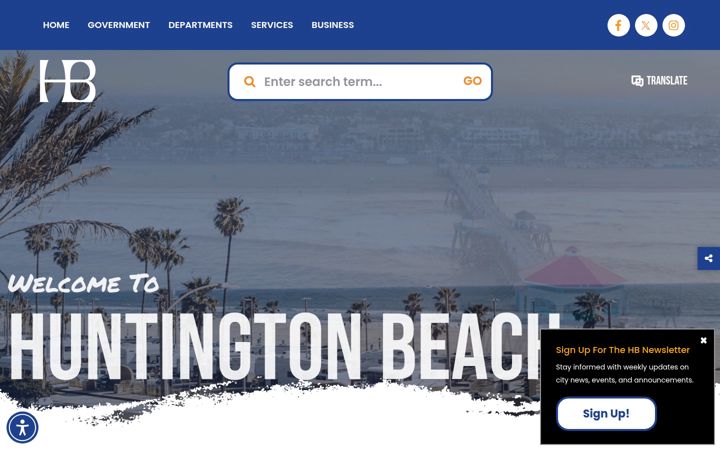 Screenshot of huntingtonbeachca.gov