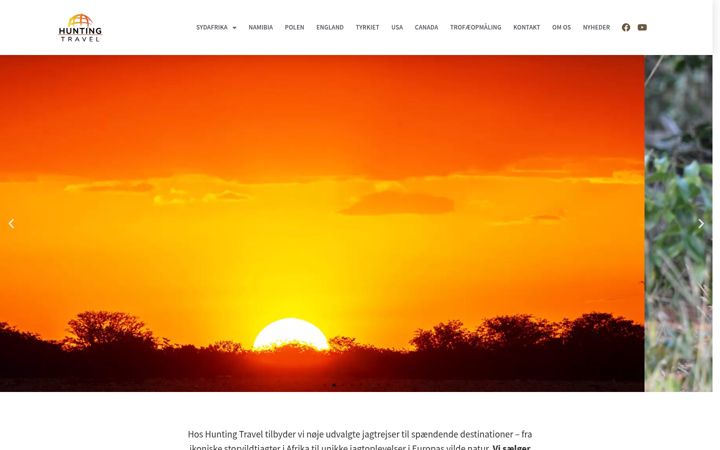 Screenshot of huntingtravel.dk