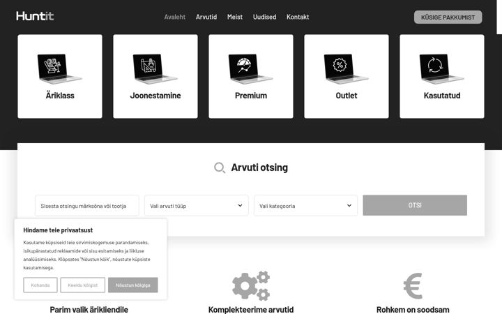 Screenshot of huntit.ee