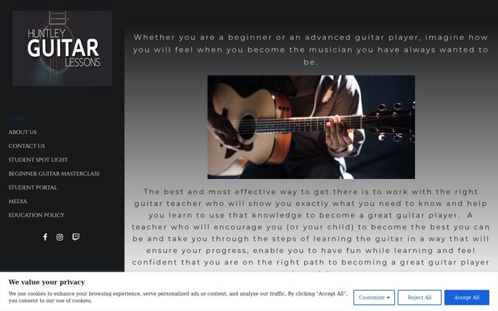 Screenshot of huntleyguitarlessons.com