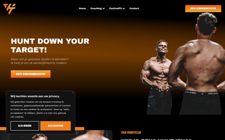 Screenshot of huntpersonaltraining.nl