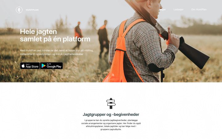 Screenshot of huntplan.dk