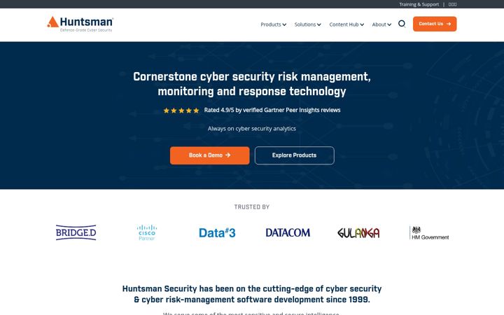 Screenshot of huntsmansecurity.com