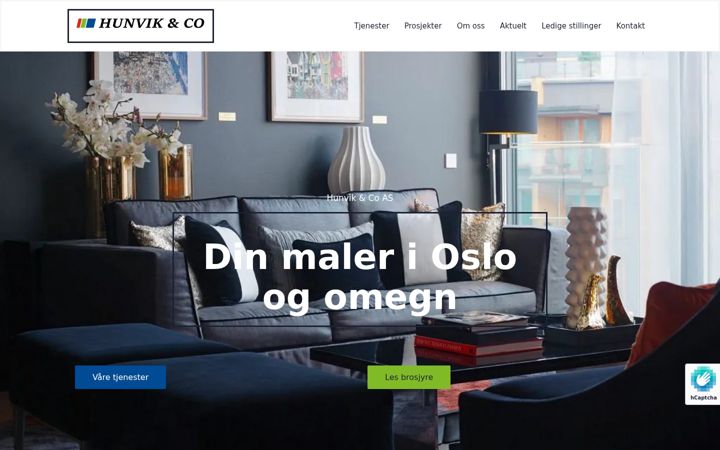Screenshot of hunvik.no