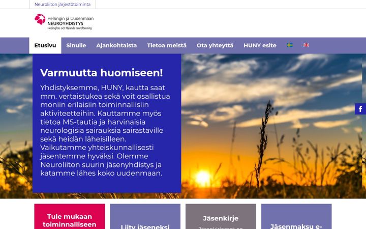 Screenshot of huny.fi