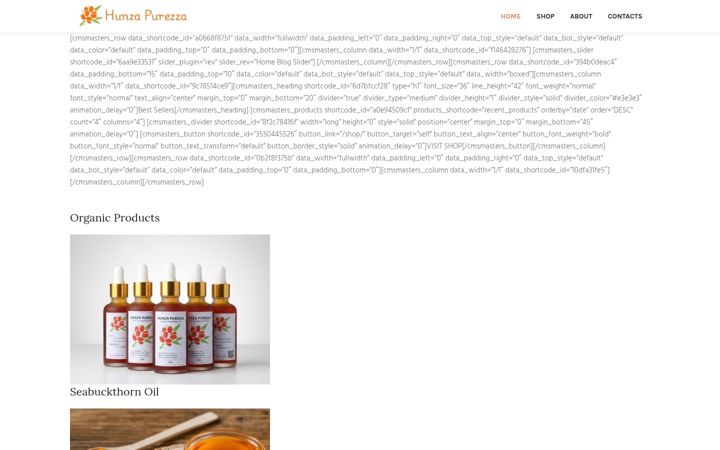 Screenshot of hunzapurezza.com