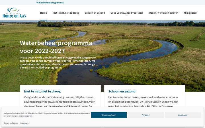 Screenshot of hunzeenaas-waterbeheerprogramma.nl