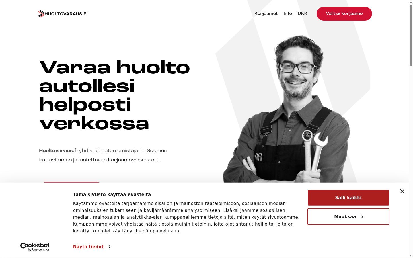 Snimka zaslona bannera za privolu prikazanog prije bilo kakve interakcije