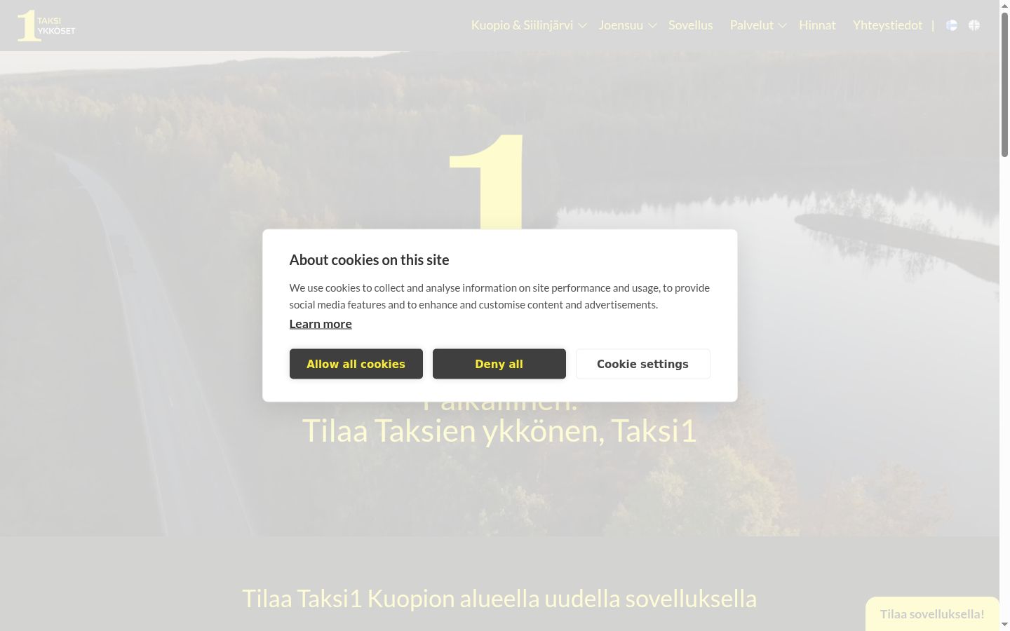Screenshot van de toestemmingsbanner zoals getoond vóór enige interactie