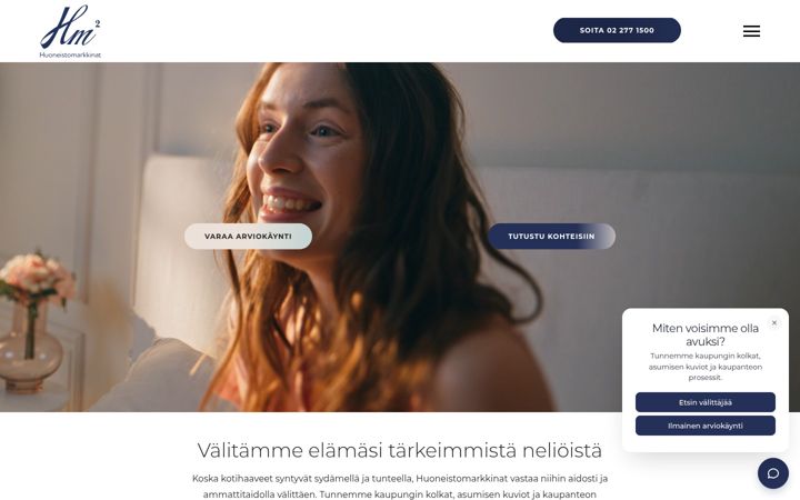 Screenshot of huoneistomarkkinat.com