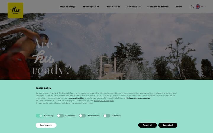 Screenshot of huopenair.com
