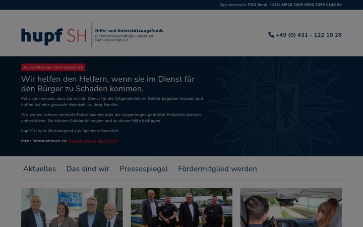 Screenshot of hupf-sh.de