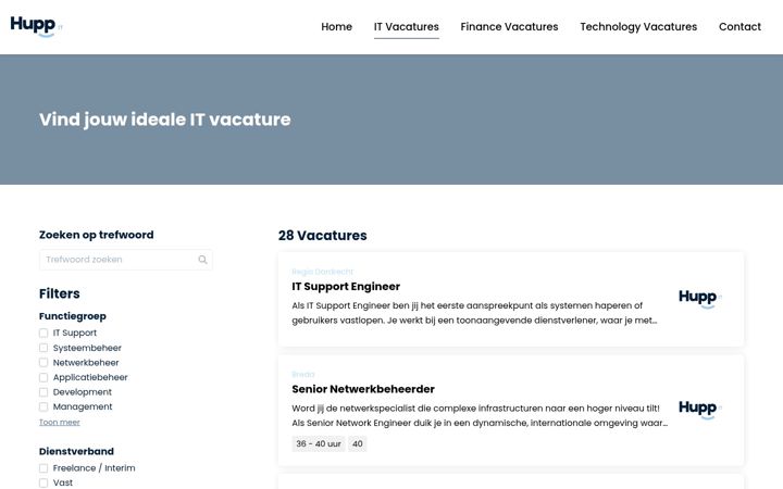 Screenshot of hupp-it.nl