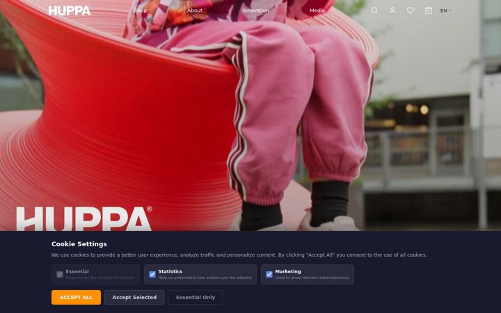Screenshot of huppa.eu
