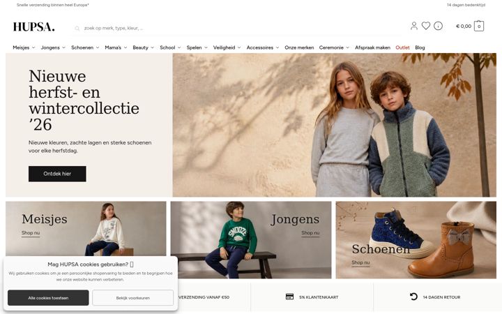 Screenshot of hupsa-kindermode.be